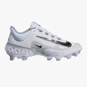 Nike Baseball Cleats White Grey and black